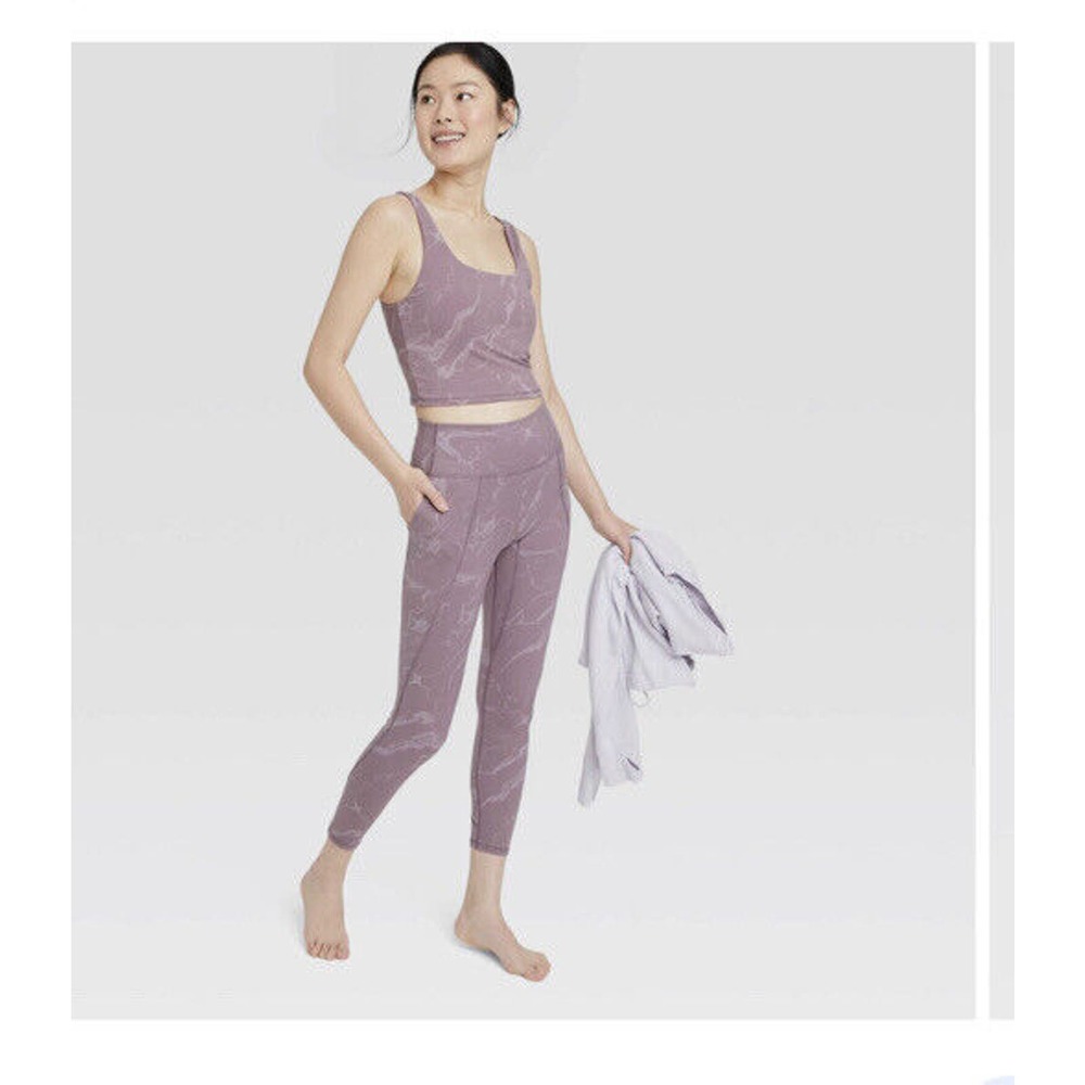 all in motion Lavender Marble High-Rise 7/8 Leggings